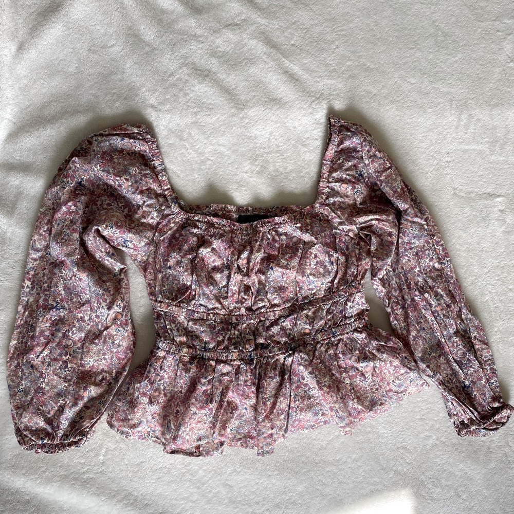 JCrew Floral Blouse, Women S, Pink